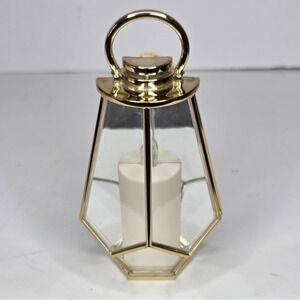 Bath And Body Works NightLight Geometric Faceted Brass Candle Lantern Wallflower